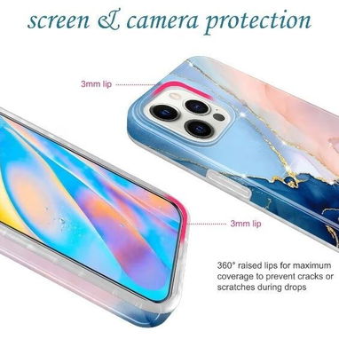 Funda TPU con Diseño Mármol y Brillos iPhone 12 Pro Max | videojuegoshabana.com - Img 126241776