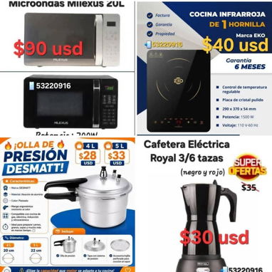 ‼️Ollas, Freidoras de Aire, Microwave, Ventiladores‼️👉 FACTURA, GARANTÍA Y MENSAJERÍA‼️53220916 - 14/18