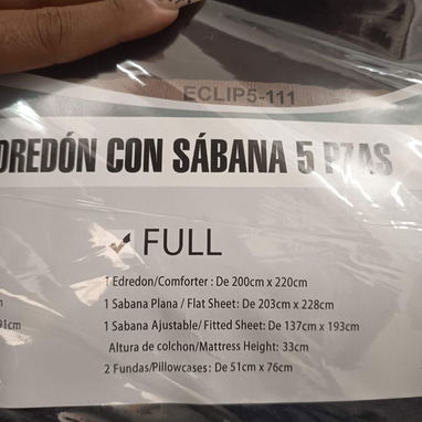 Juego de edredon 5 piezas. Full. Plaza - Img 123954802