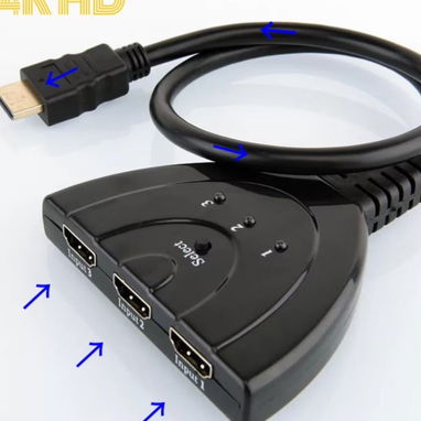 Spliter conmutador 4K compatible con HDMI , 3 entradas en 1 salida full HD 1080p - Img 124631768