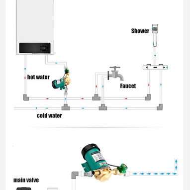 Bomba presurizadora automática para Agua fria ocaliente, especial para calentadores. 220volt - Img 119703177