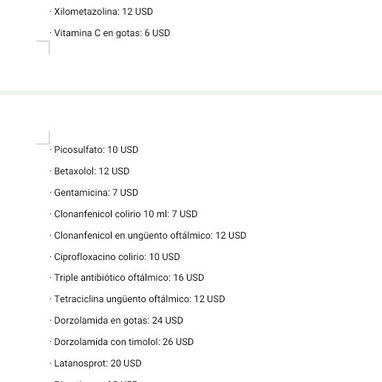 Medicamentos importados al momento - 5/10