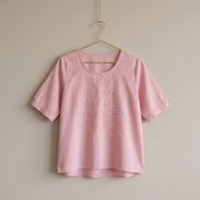 Blusa de mujer bordada casual color rosa claro [Talla M] 13usd - Img 56120773