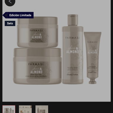 SET REGALO DE ALMENDRA CON CREMA, EXFOLIANTE, GEL DE BAÑO Y CREMA PARA LAS MANOS DE LA MARCA FARMASI - Img 116792654