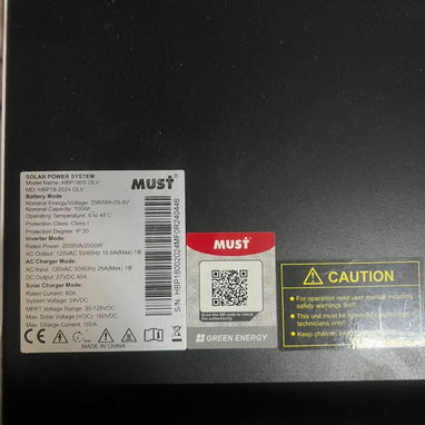 Todo en 1 de 2560wh hibrido‼️Must ‼️SISTEMA DE ENERGÍA SOLAR - 5/5