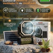 💨 VENTILADOR SOLAR Y RECARGABLE F6 (20,000 mAh) ☀️🔋 - Img 58005612