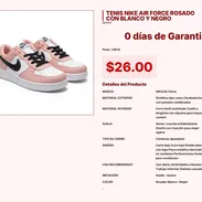 TENIS NIKE AIR FORCE ROSADO CON BLANCO Y NEGRO VPT#-0323 - Img 55244210
