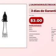 CALENTADOR ELÉCTRICO DE INMERSIÓN 480W . - Img 56928494