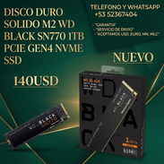 Disco Duro Solido M2 WD BLACK SN770 1TB PCIE GEN4 NVME SSD - Img 55823217
