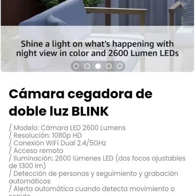 Cámara cegadora de doble luz BLINK. / Acceso remoto - Img 116117704