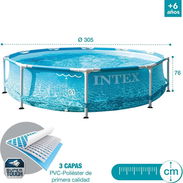 Piscina Desmontable Precio: 330 usd Marca: INTEX Medidas: 305x76 cm Capacidad: 4.485 litros Resistente y duradero: Lon - Img 57961098