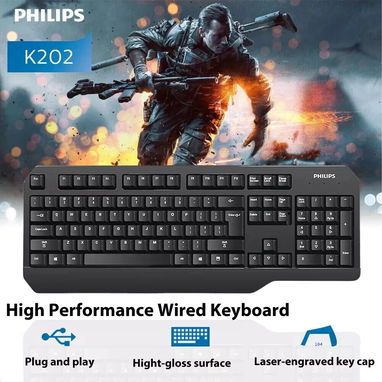 TECLADO + MOUSE PHILIPS USB ORIGINAL 🖥️🖱️ RESISTENTE A DERRAMES | ENVÍO DISPONIBLE EN LA HABANA+ 7 DÍAS DE GARANTÍA - Img 111384440