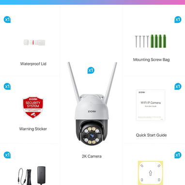 ZOSI C289 Cámara de Seguridad WiFi PTZ para Exteriores - Img 115662191