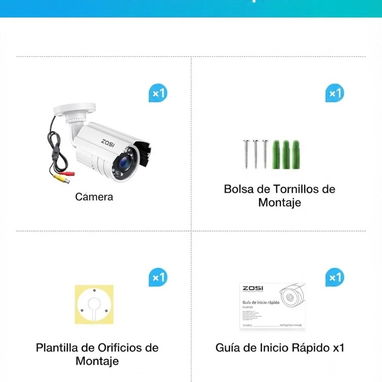 Cámara de seguridad ZOSI (SUELTA) 2MP FULL HD 1080P 🔒🌐 $28.85 - 4/9