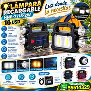 LÁMPARA RECARGABLE HNB-7718-2W, NUEVA EN CAJA. ENTREGA DE FACTURA PARA SU GARANTÍA. VARIEDAD DE ÚTILES DEL HOGAR, ETC - Img 57866824