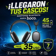 ✨ ¡AUDÍFONOS BLUETOOTH! ✨ Audífonos Bluetooth marca hoco, cascos  ✅ Bateria: 45 horas de uso ✅ Color : gris 🛡️ Garantía - Img 57654012