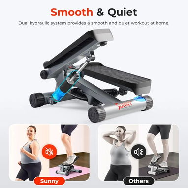 Sunny Health &amp; Fitness Mini Stepper – Máquina de Ejercicio Compacta - 2/3