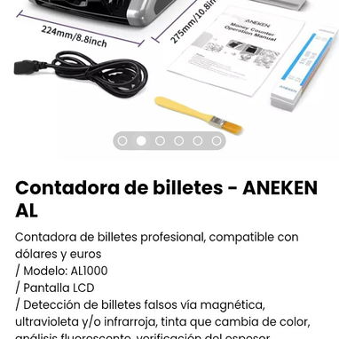 Contadora de billetes - ANEKEN AL. Nueva - Img 104539114