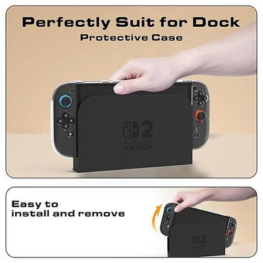 Funda transparente para Nintendo Switch 2 (2025) con agarre cómodo | videojuegoshabana.com - Img 121926767