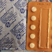 Carvedilol 12.5 mg blister de 10 tabletas en 500 cup - Img 56082493