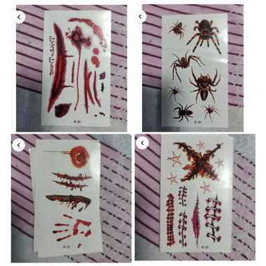 😱🎃Tatoo temporales para Haloween 👇 Originales 🇺🇲 - 2/6