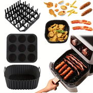 Set de 2 moldes para freidora de aire y horno (bandeja + molde para panqué) - Img 57732076