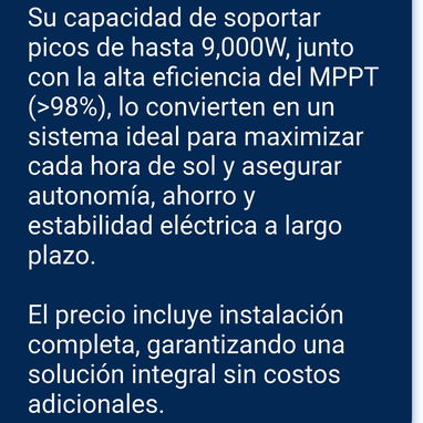 Kit Solar 3000W con instalación incluída y 1 año de garantía - Img 123105719