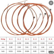 Juego de 6 cuerdas de acero para guitarra 🎸 Acústica. 5 usd - Img 58138156