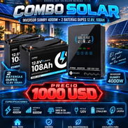 Combo solar 30 dias de garantía.Batería dos 12.8 -100 Ah más Inversor Sumry - Img 57785478