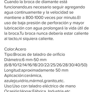 Juego de Barrenas Circulares Diamantadas para Cerámica, Mármol y Vidrio!! - Img 75306350