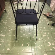 Mesa de comedor de 6 sillas hierro y cristal, cristal de 12 mm, recién tapizado - Img 45403406