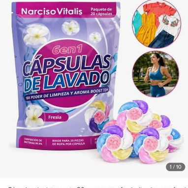 Cápsulas de Detergente 5 en 1, blister con 20.capsulas aromas lavanda y fresca. - 8/9