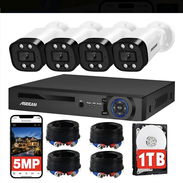 Sistema de vigilancia 4 camaras 5mp ultra hd nuevo en caja con todo 58868925 wasap - Img 57084438