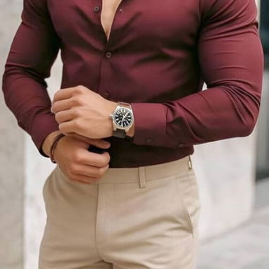 Camisas azul de vestir de mangas largas 58547627 - Img 119206270