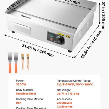 Plancha eléctrica de 18 pulgadas solo plancha totalmente lisa nueva en caja comunícate con Pedro - Img 125513964
