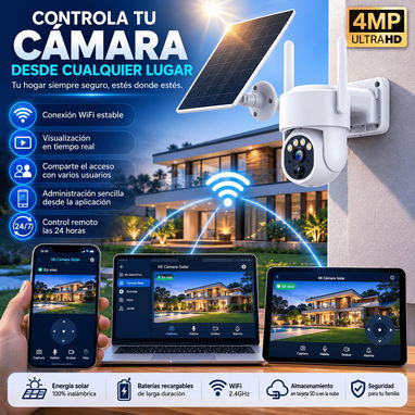 Cámara solar Wifi/ un visor 4Mpx/ - 8/9