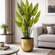 Maceta con planta artificial - Img 54980059