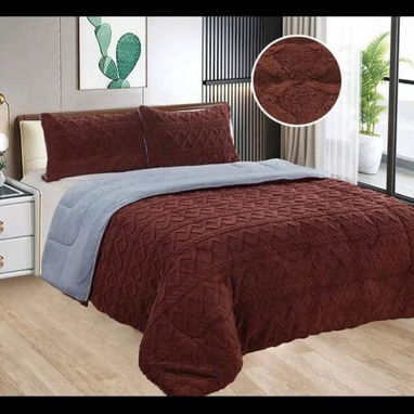 UH- Edredón de 3 piezas Queen Reversible Precio 85 USD - 4/4