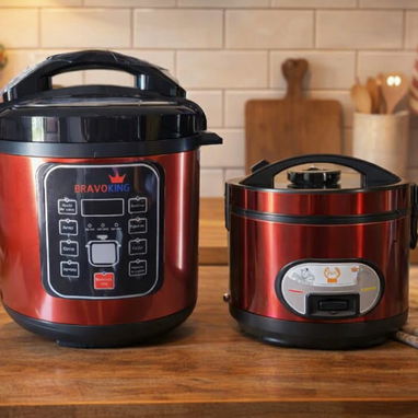 Combo de ollas ⭐  Olla Reina Digital 6L BRAVOKING + Olla Arrocera 1.8L MAF ⭐ Colores ❤️🖤 $78 - 2/2