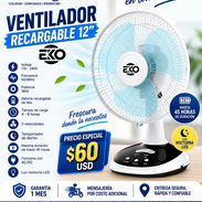 Ventilador recargable eko 12 pulgadas, paratuhogar 💯 - Img 57552105