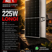 ☀️ LONGI DE 225W ☀️ PANEL SOLAR MONOFACIAL LONGI 225W. DAMOS FACTURA Y GRANATÍA. TL 54833699 - Img 57511842