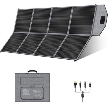 PANEL PLEGABLE 400 W CON SU CABLE ORIGINAL Y BOLSO. NUEVO EN CAJA COMPATIBLE CON LAS ECOFLOW, BLUETTI Y DEMAS ESTACIONES - 2/2