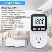 Medidor de Consumo Eléctrico Wattímetro MECHEER - Monitorea Watts, kWh, Voltaje y Costo de Energía - Img 56188595