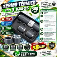 TERMO TÉRMICO CON 3 VASOS, NUEVO EN SU EMPAQUE. ENTREGA DE FACTURA PARA SU GARANTÍA. VARIEDAD DE ÚTILES DEL HOGAR - Img 57976298