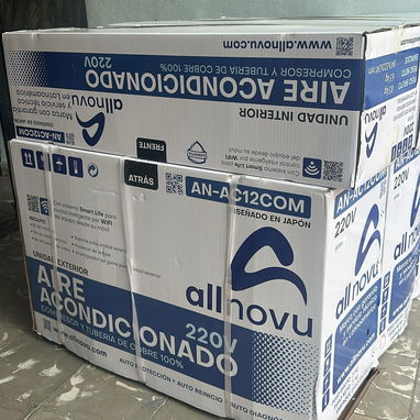 Split 1 T marca ALL Novu viene con Brazos originales y regulador de voltaje 220v wifi para conectar el movil $300 USD co - Img 125824262