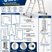 Escalera multipropósito 6 en 1 Se adapta a tu comodidad Llamar al 52828400 o Whatsapp La habana - Img 58466105