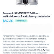 Teléfono Panasonic KX-TGC222S, inalámbrico con 2 auriculares y contestador. - Img 56841033