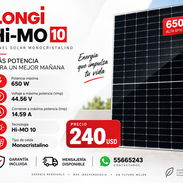 PANEL SOLAR LONGi Hi-MO 10 650W ⚡☀️ ¡Aprovecha al máximo la energía del sol! ☀️ Una excelente opción para aumentar - Img 57365732