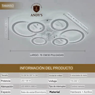 Lámpara/ ventilador - Img 123574039