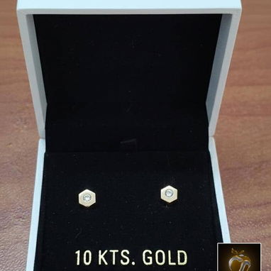 Aretes de niñas pequeños oro 10k de fabrica - Img 121163086